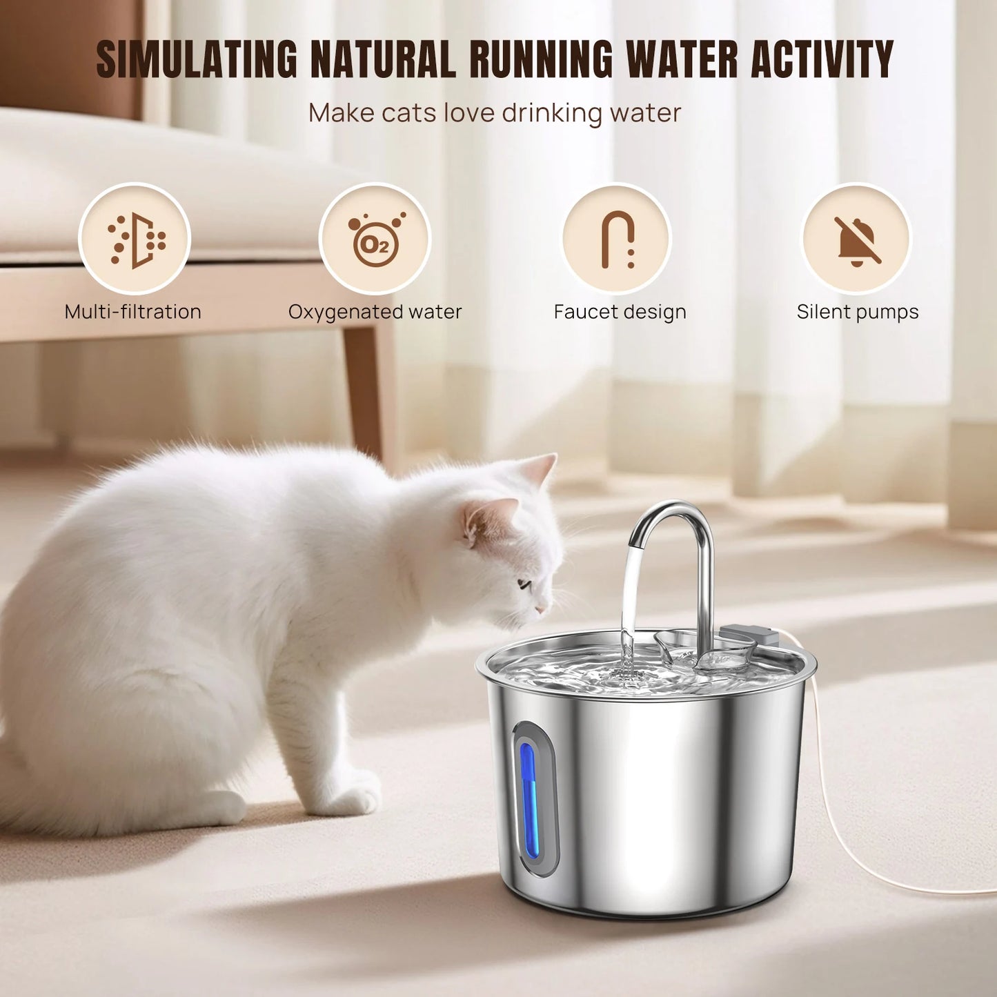 The KittyFlow™ - 2.2L Fountain